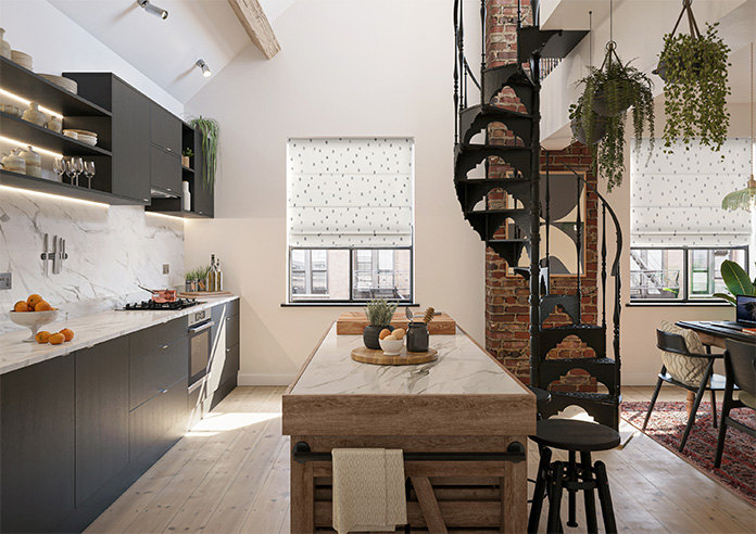 Ink Spots, Warm Grey - Twist&Fit Roman Blind - Image 8